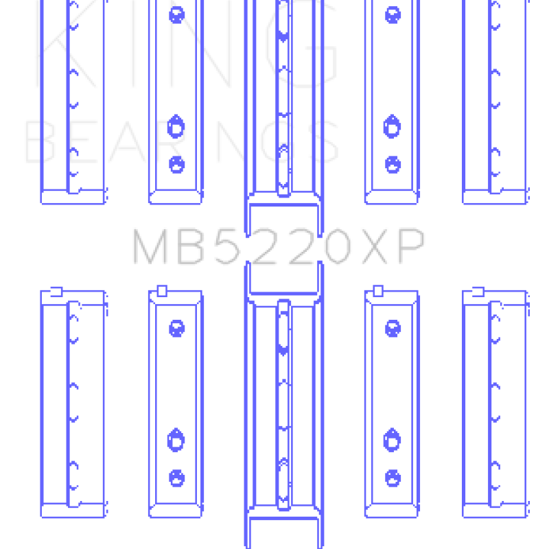 King Engine Bearings GMB5220XP - KINGMB5220XP - King Subaru WRX/STi EJ20 EJ22 EJ25 Flange #3 Position Performance Main Bearing Set - Size STD - Shipped in Europe - Tuningsupply.com
