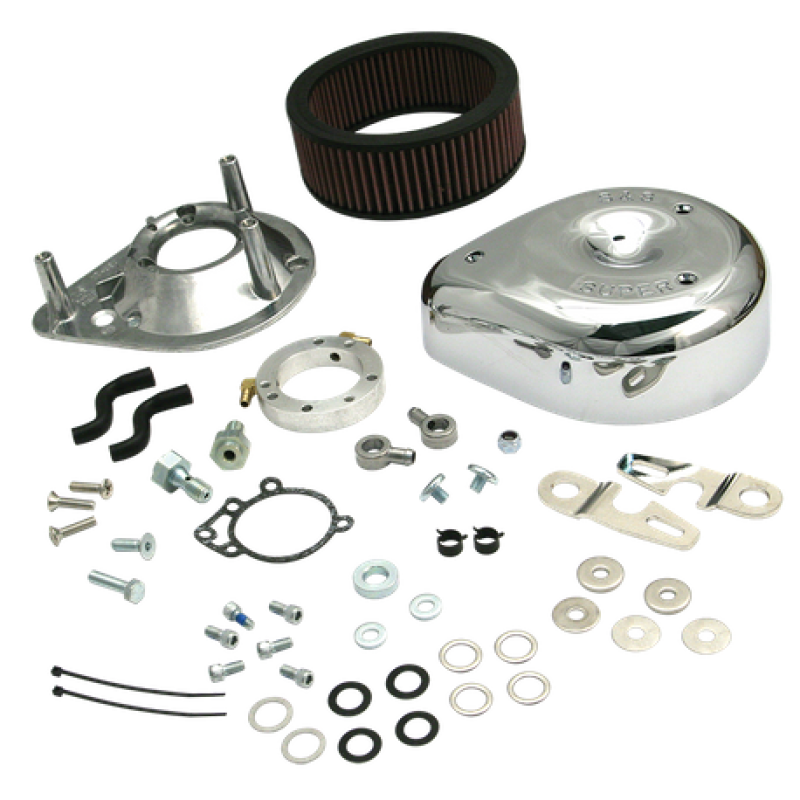 S&S Cycle 17-0448 - SSC17-0448 - S&S Cycle 91-06 Carbureted XL Sportster Models Teardrop Air Cleaner Kit - Chrome - Shipped in Europe - Tuningsupply.com