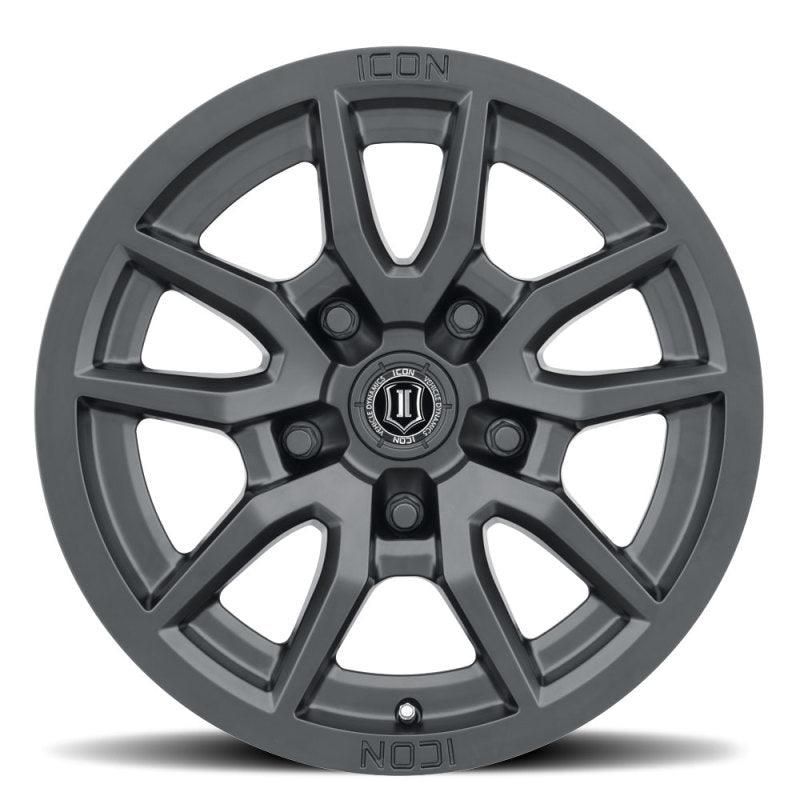 ICON 2617855557SB - ICO2617855557SB - ICON Vector 5 17x8.5 5x150 25mm Offset 5.75in BS 110.1mm Bore Satin Black Wheel - Shipped in Europe - Tuningsupply.com