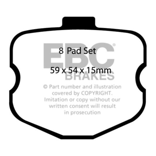 EBC DP31771/3C - EBCDP31771/3C - EBC 10-13 Chevrolet Corvette (C6) 6.2 Grand Sport Redstuff Front Brake Pads - Shipped in Europe - Tuningsupply.com