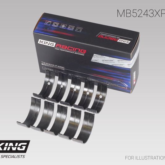 King Engine Bearings GMB5243XPC - KINGMB5243XPC - King Engine Bearings Nissan SR20DE/DET (2.0L) Performance Coated Main Bearing Set - Size STD - Shipped in Europe - Tuningsupply.com