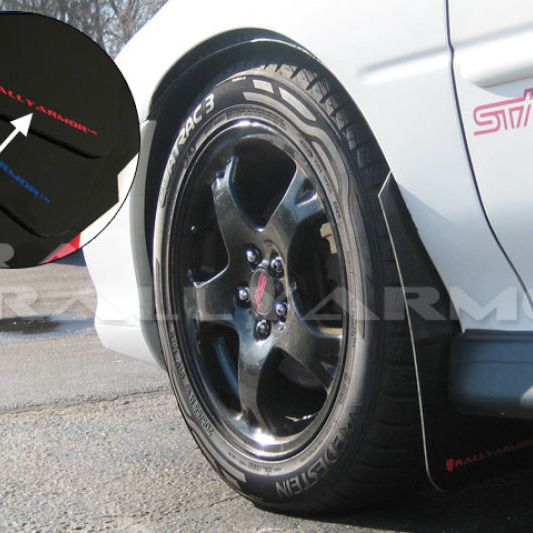 Rally Armor MF2-UR-BLK/RD - RALMF2-UR-BLK/RD - Rally Armor 93-01 Subaru Impreza RS Black UR Mud Flap w/ Red Logo - Shipped in Europe - Tuningsupply.com