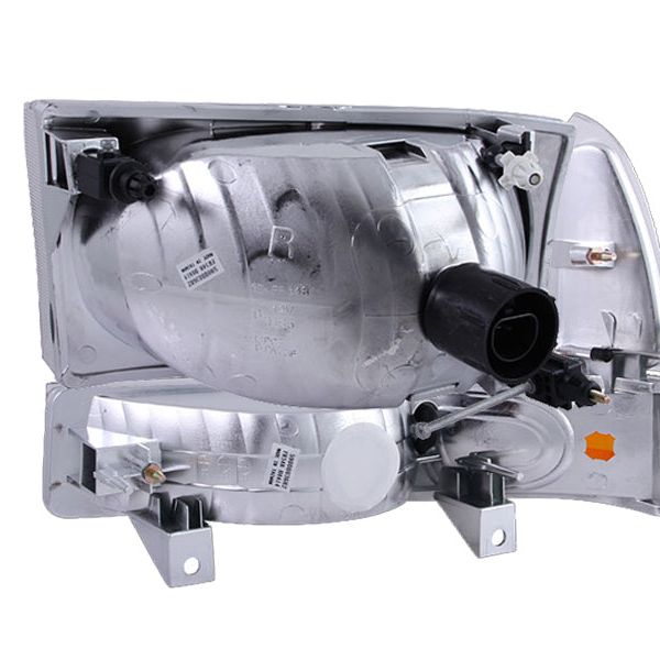 ANZO 111081 - ANZ111081 - ANZO 2000-2004 Ford Excursion Crystal Headlights Chrome w/ Corner Lights 2pc - Shipped in Europe - Tuningsupply.com