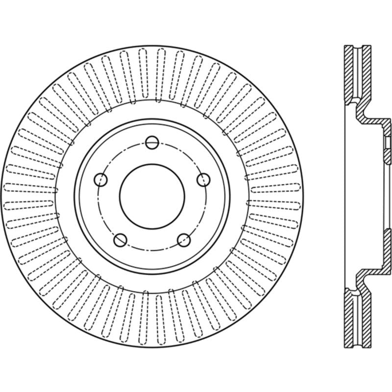 Stoptech 126.42120SL - STO126.42120SL - StopTech 13-15 Nissan Pathfinder Slotted Front Left Rotor - Shipped in Europe - Tuningsupply.com
