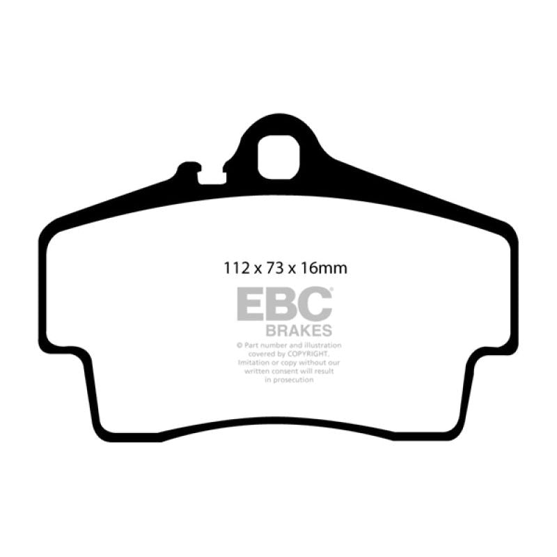 EBC DP31208C - EBCDP31208C - EBC 98-05 Porsche 911 (996) (Cast Iron Rotor only) 3.4 Carrera 2 Redstuff Rear Brake Pads - Shipped in Europe - Tuningsupply.com