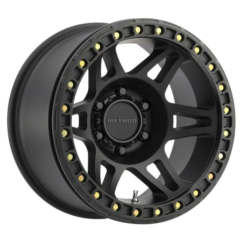 Method Wheels MR10679060544B - MRWMR10679060544B - Method MR106 Beadlock 17x9 -44mm Offset 6x5.5 108mm CB Matte Black w/BH-H24125 Wheel - Shipped in Europe - Tuningsupply.com