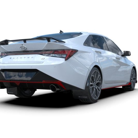Rally Armor MF79-UR-BLK-RD - RALMF79-UR-BLK-RD - Rally Armor 22-23 Hyundai Elantra N & N Line Black UR Mud Flap w/Red Logo - Shipped in Europe - Tuningsupply.com