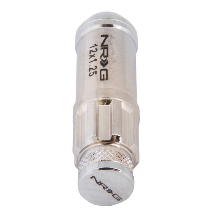 NRG LN-LS710SL-21 - NRGLN-LS710SL-21 - NRG 700 Series M12 X 1.25 Steel Lug Nut w/Dust Cap Cover Set 21 Pc w/Locks & Lock Socket - Silver - Shipped in Europe - Tuningsupply.com