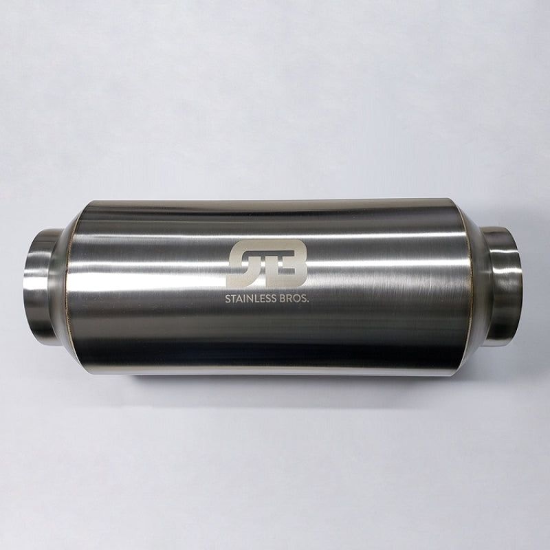 Stainless Bros 615-07613-1000 - STB615-07613-1000 - Stainless Bros 3.0in x 12.0in OAL Lightweight Muffler - Polished - Shipped in Europe - Tuningsupply.com