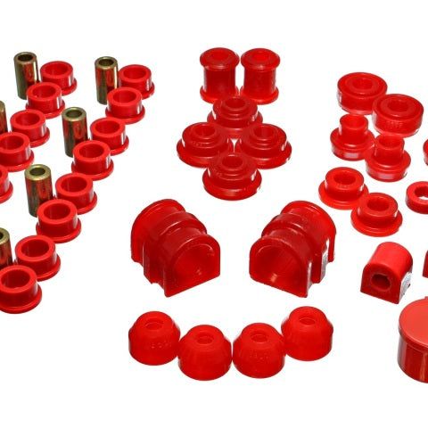Energy Suspension 18.18101R - ENG18.18101R - Energy Suspension 91-02 Saturn S Series Coupe/Sedan/Wagon Red Hyper-Flex Master Bushing Set - Shipped in Europe - Tuningsupply.com