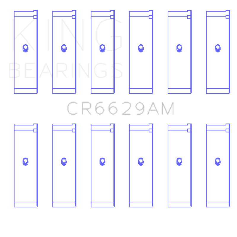 King Engine Bearings GCR6629AM - KINGCR6629AM - King Engine Bearings Mitsubishi 181CI 3.0L 6G72 V6/152CI 2.5L 6G73 V6 Rod Bearing Set - Size STD - Shipped in Europe - Tuningsupply.com