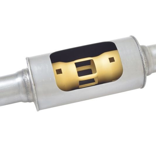 Gibson BM0114 - GIBBM0114 - Gibson MWA Superflow Center/Center Round Muffler - 5x10in/3in Inlet/3in Outlet - Stainless - Shipped in Europe - Tuningsupply.com