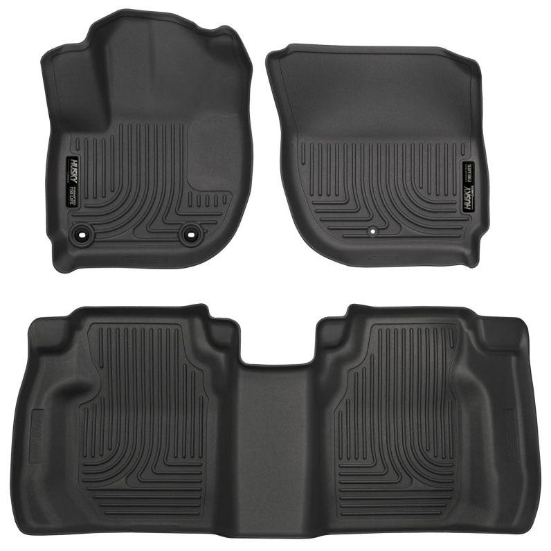 Husky Liners 99491 - HSL99491 - Husky Liners 15 Honda Fit Weatherbeater Black Front and Second Seat Floor Liners - Shipped in Europe - Tuningsupply.com