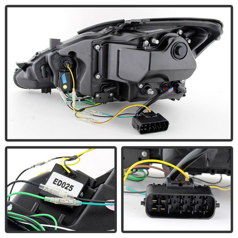 SPYDER 5080059 - SPY5080059 - Spyder Lexus IS 250/350 2006-2010 Projector Headlights DRL Black PRO-YD-LIS06-DRL-BK - Shipped in Europe - Tuningsupply.com