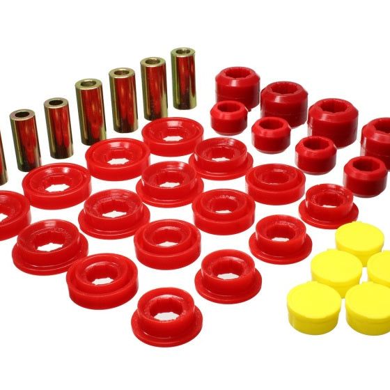 Energy Suspension 5.3145R - ENG5.3145R - Energy Suspension 03-09 Ram 1500 Pickup 4WD Control Arm Bushing Set - Red - Shipped in Europe - Tuningsupply.com