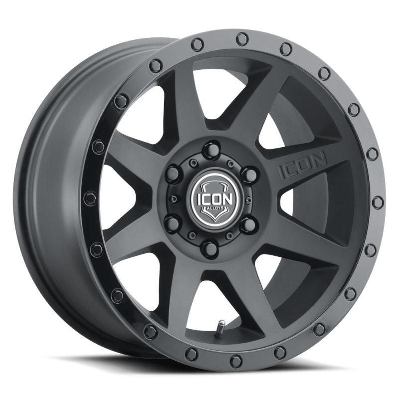 ICON 1817857345DB - ICO1817857345DB - ICON Rebound 17x8.5 5x5 -6mm Offset 4.5in BS 71.5mm Bore Double Black Wheel - Shipped in Europe - Tuningsupply.com