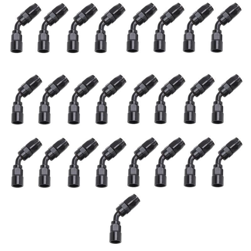 Russell 610115 - RUS610115 - Russell Performance -10 AN Black 45 Degree Full Flow Hose End - Shipped in Europe - Tuningsupply.com