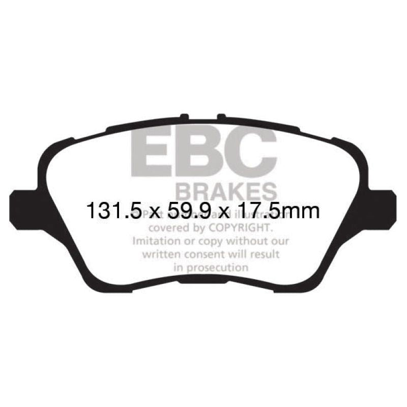 EBC DP22149 - EBCDP22149 - EBC 13+ Ford Fiesta 1.6 Turbo ST Greenstuff Front Brake Pads - Shipped in Europe - Tuningsupply.com
