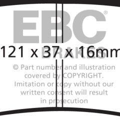 EBC DP51160NDX - EBCDP51160NDX - EBC 03-04 Cadillac XLR 4.6 Bluestuff Rear Brake Pads - Shipped in Europe - Tuningsupply.com