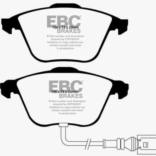 EBC DP31594C - EBCDP31594C - EBC 08-11 Volkswagen CC 3.6 Redstuff Front Brake Pads - Shipped in Europe - Tuningsupply.com