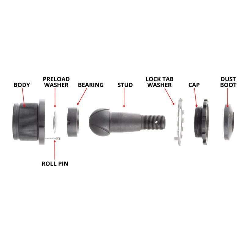 Synergy Mfg 4127 - SYN4127 - Synergy Jeep JK/WJ HD Non-Knurled Adjustable Ball Joint Kit - Shipped in Europe - Tuningsupply.com