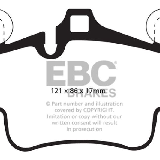 EBC DP32029C - EBCDP32029C - EBC 07-08 Porsche 911 (997) (Cast Iron Rotor only) 3.6 Carrera 2 Redstuff Front Brake Pads - Shipped in Europe - Tuningsupply.com