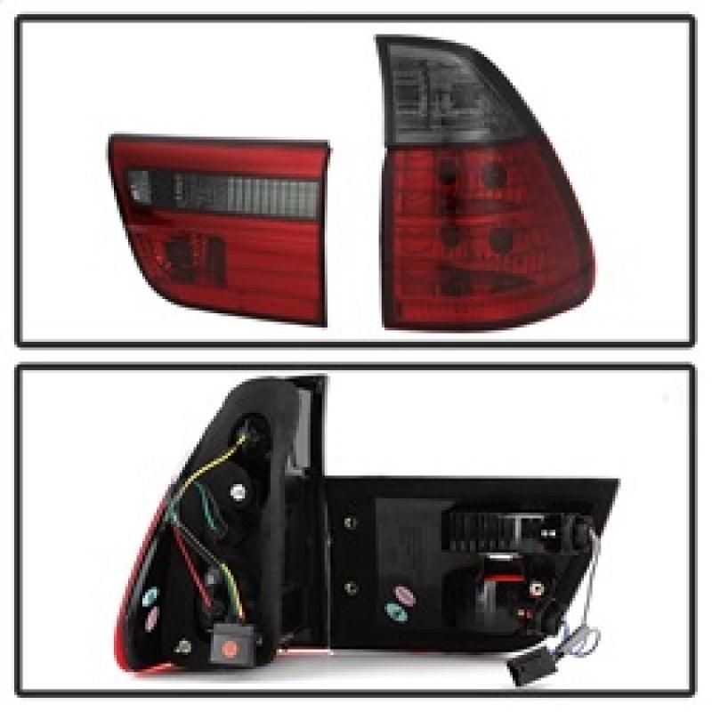 SPYDER 5000842 - SPY5000842 - Spyder BMW E53 X5 00-06 4PCS Euro Style Tail Lights- Red Smoke ALT-YD-BE5300-RS - Shipped in Europe - Tuningsupply.com