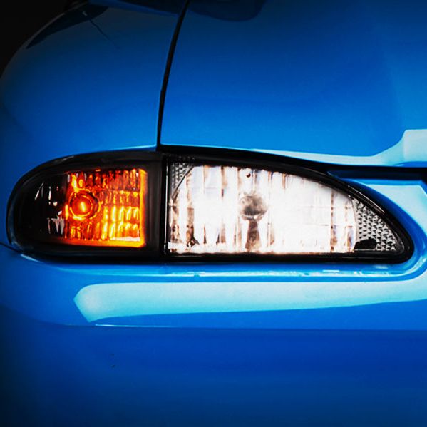 Raxiom 49050 - RAX49050 - Raxiom 94-98 Mustang Axial Series Cobra Style Headlights- Black Housing (Clear Lens) - Shipped in Europe - Tuningsupply.com