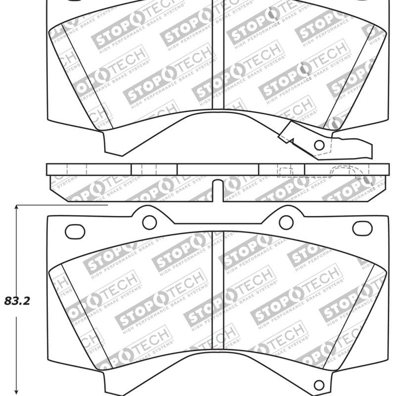 Stoptech 309.13030 - STO309.13030 - StopTech 13-18 Toyota Land Cruiser Performance Front Brake Pads - Shipped in Europe - Tuningsupply.com