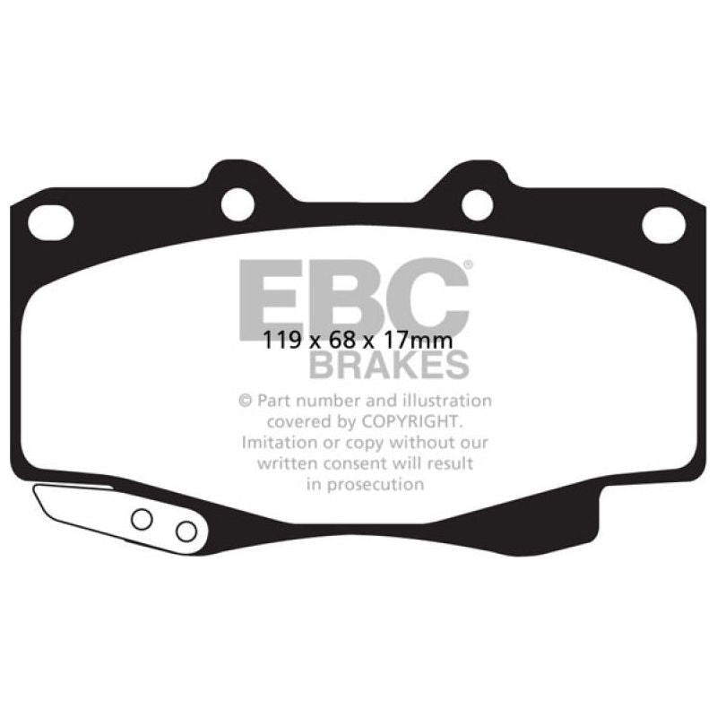EBC DP62005 - EBCDP62005 - EBC 99-04 Toyota Tacoma 4WD 2.7 Greenstuff Front Brake Pads - Shipped in Europe - Tuningsupply.com