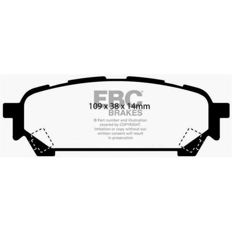 EBC DP41687R - EBCDP41687R - EBC 04-06 Saab 9-2X 2.0 Turbo Yellowstuff Rear Brake Pads - Shipped in Europe - Tuningsupply.com