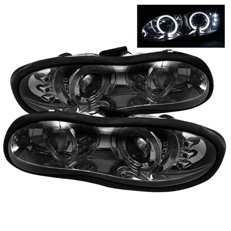 SPYDER 5009258 - SPY5009258 - Spyder Chevy Camaro 98-02 Projector Headlights LED Halo LED Smke - Low H1 PRO-YD-CCAM98-HL-SM - Shipped in Europe - Tuningsupply.com