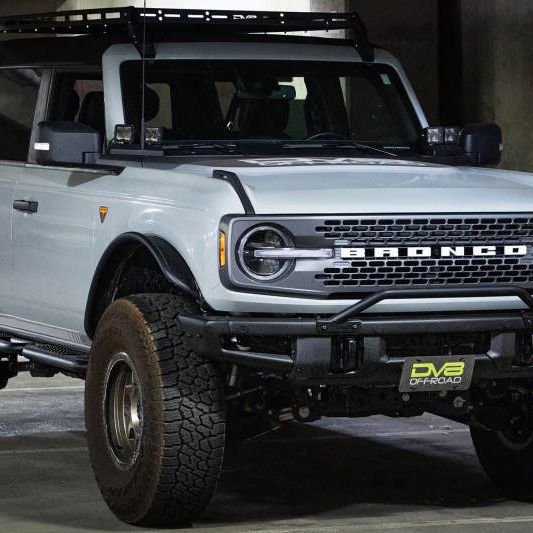 DV8 Offroad LPBR-01 - DVELPBR-01 - DV8 Offroad 21-22 Ford Bronco Factory Front Bumper Licence Relocation Bracket - Front - Shipped in Europe - Tuningsupply.com