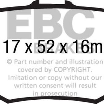 EBC DP41887R - EBCDP41887R - EBC 13+ Ford Explorer 3.5 Twin Turbo 4WD Yellowstuff Rear Brake Pads - Shipped in Europe - Tuningsupply.com