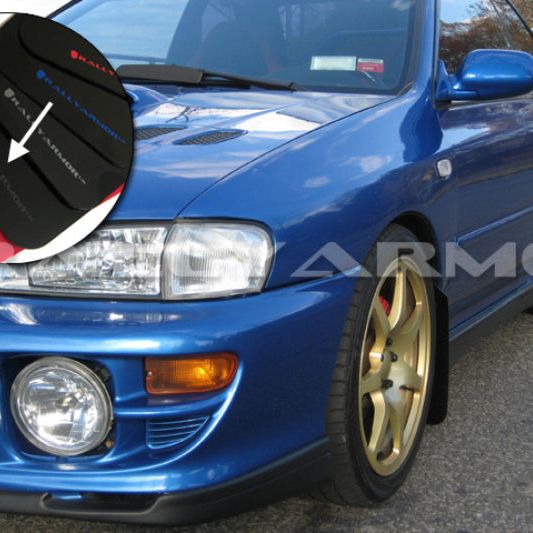 Rally Armor MF2-UR-BLK/GRY - RALMF2-UR-BLK/GRY - Rally Armor 93-01 Subaru Impreza RS Black UR Mud Flap w/ Grey Logo - Shipped in Europe - Tuningsupply.com