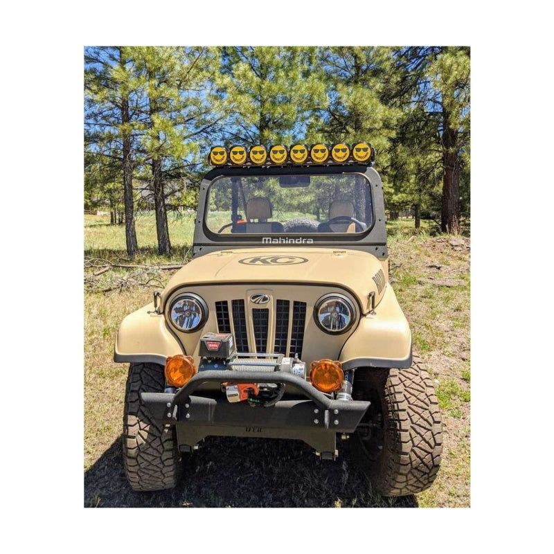 KC HiLiTES 5114 - KCL5114 - KC HiLiTES 6in. Hard Cover for Gravity Pro6 LED Lights (Single) - Smiley Face- Yellow/Black KC Logo - Shipped in Europe - Tuningsupply.com