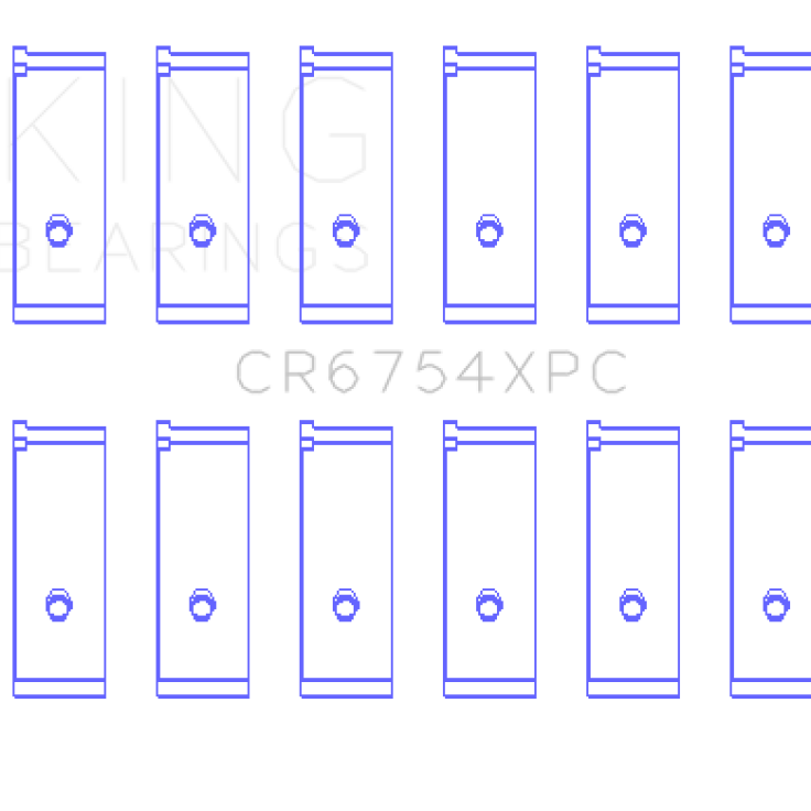 King Engine Bearings GCR6754XPC - KINGCR6754XPC - King Engine Bearings Toyota2JZGE/2JZGTE 3.0L pMaxKote Performance Rod Bearing Set - Size STD - Shipped in Europe - Tuningsupply.com