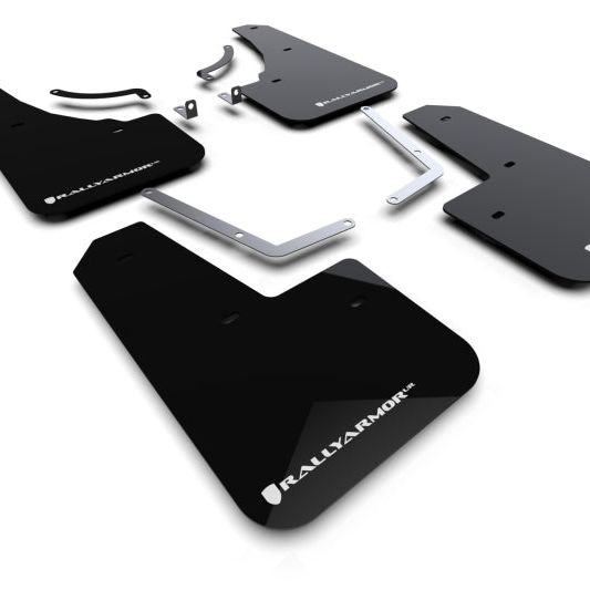 Rally Armor MF107-UR-BLK-WH - RALMF107-UR-BLK-WH - Rally Armor 23-25 Mazda CX-50 (Will Not Fit CX-5) Black UR Mud Flap W/White Logo - Shipped in Europe - Tuningsupply.com