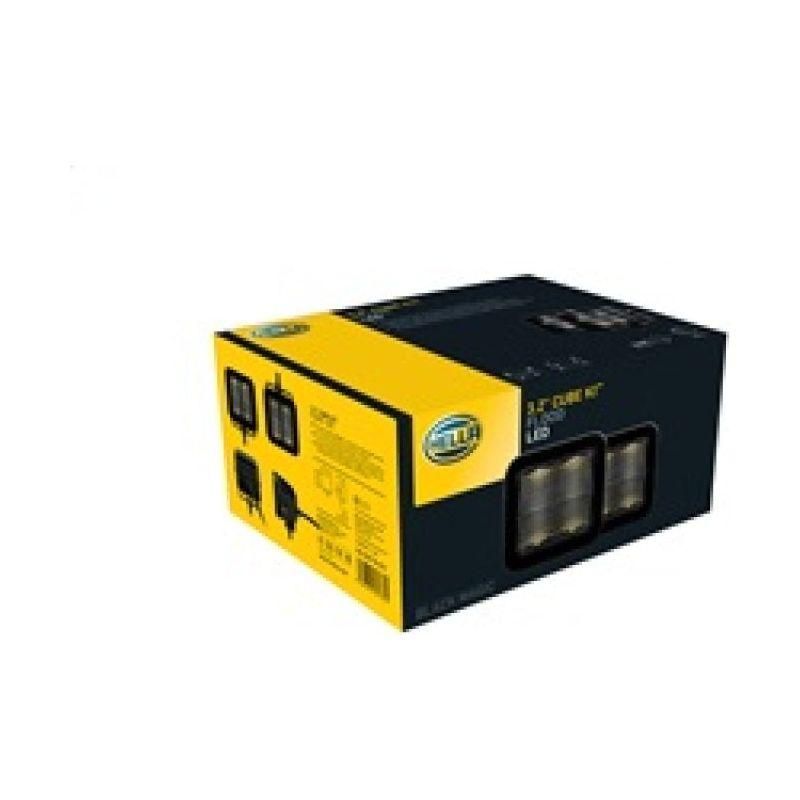 Hella LA358176811 - HELLA358176811 - Hella Universal Black Magic 3.2in L.E.D. Cube Kit - Flood Beam - Shipped in Europe - Tuningsupply.com