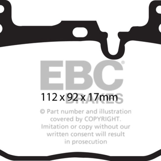 EBC DP32130C - EBCDP32130C - EBC 14+ BMW M3 3.0 Twin Turbo (F80) Redstuff Front Brake Pads - Shipped in Europe - Tuningsupply.com