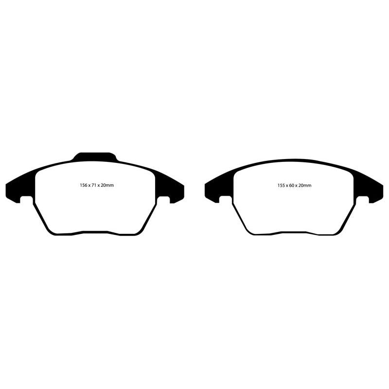 EBC DP21517 - EBCDP21517 - EBC 06-13 Audi A3 2.0 Turbo (Girling rear caliper) Greenstuff Front Brake Pads - Shipped in Europe - Tuningsupply.com