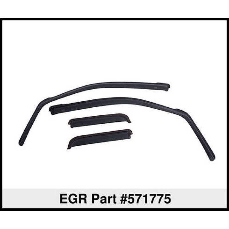 EGR 571775 - EGR571775 - EGR 14+ Chev Silverado/GMC Sierra Crw Cab In-Channel Window Visors - Set of 4 - Matte (571775) - Shipped in Europe - Tuningsupply.com