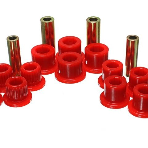 Energy Suspension 4.2147R - ENG4.2147R - Energy Suspension 99-04 Ford F-350 2wd/F-250 SD 4wd/F-350 4wd Red Rear Leaf Spring Bushing Set - Shipped in Europe - Tuningsupply.com