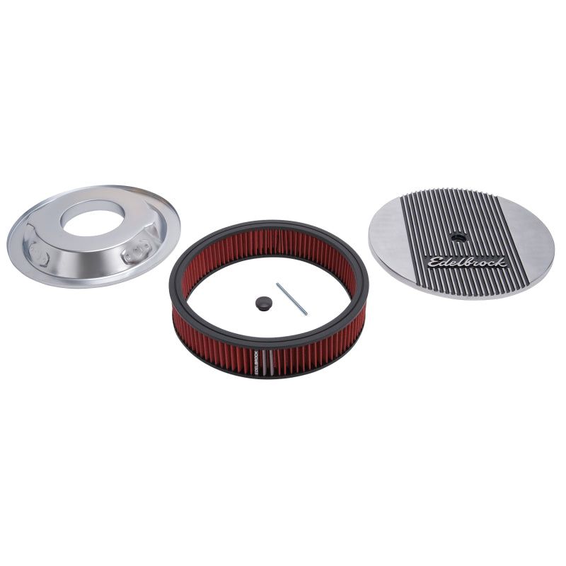 Edelbrock 4266 - EDE4266 - Edelbrock Air Cleaner Elite II 14In Diameter w/ 3In Element Polished - Shipped in Europe - Tuningsupply.com