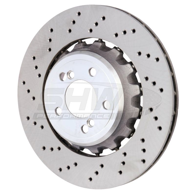 SHW Performance BRL44811 - SHWBRL44811 - SHW 15-18 BMW M3 3.0L Left Rear Cross-Drilled Lightweight Brake Rotor (34212284811) - Shipped in Europe - Tuningsupply.com