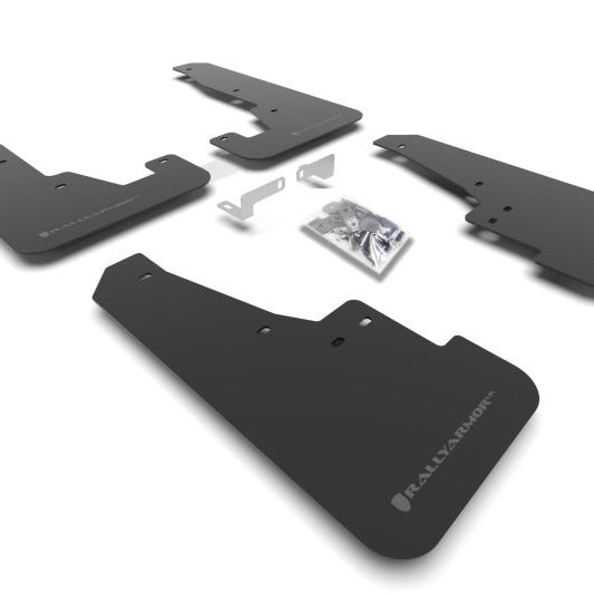 Rally Armor MF55-UR-BLK/GRY - RALMF55-UR-BLK/GRY - Rally Armor 16-25 Dodge Durango GT/Hellcat/RT/SRT 392/SXT Black UR Mud Flap Grey Logo - Shipped in Europe - Tuningsupply.com