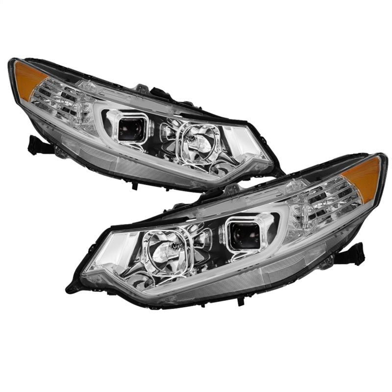 SPYDER 9042225 - SPY9042225 - xTune 09-14 Acura TSX Projector Headlights - Light Bar DRL - Chrome (PRO-JH-ATSX09-LB-C) - Shipped in Europe - Tuningsupply.com