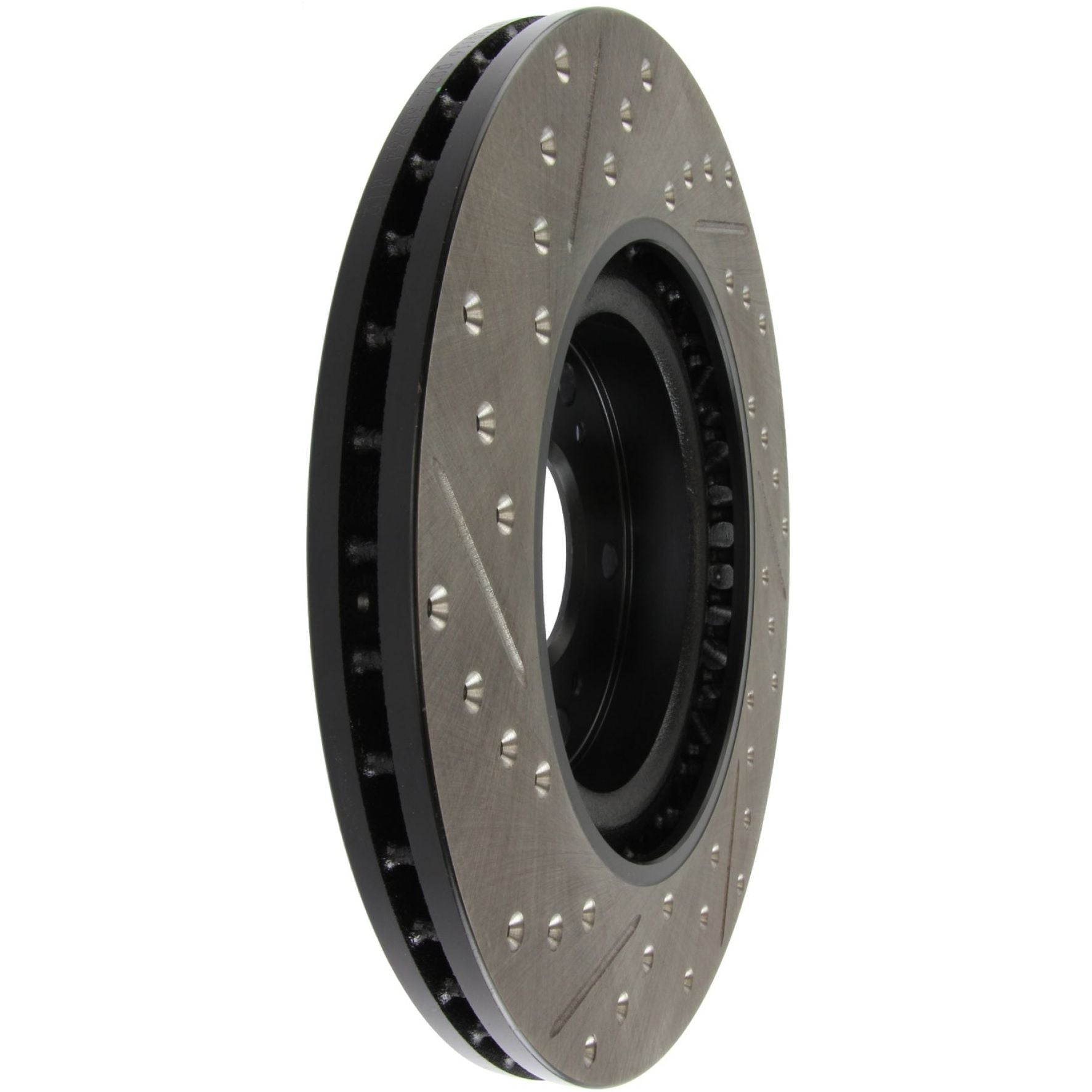 Stoptech 127.40057L - STO127.40057L - StopTech 02-06 Acura RSX Type S / 06-09 Honda Civic Si Slotted & Drilled Left Front Rotor - Shipped in Europe - Tuningsupply.com