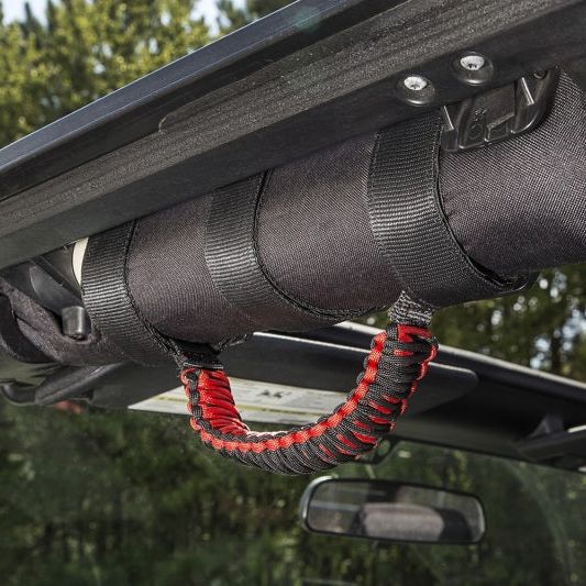 Rugged Ridge 13505.31 - RUG13505.31 - Rugged Ridge Paracord Grab Handles Red/Black Pair - Shipped in Europe - Tuningsupply.com