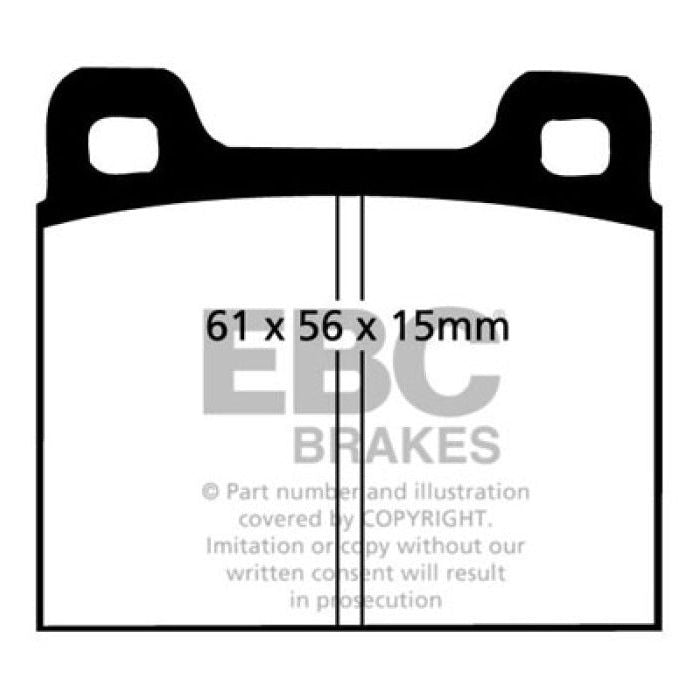 EBC DP3104C - EBCDP3104C - EBC 73-77 Porsche 911 2.7L Redstuff Front/Rear Brake Pads - Shipped in Europe - Tuningsupply.com